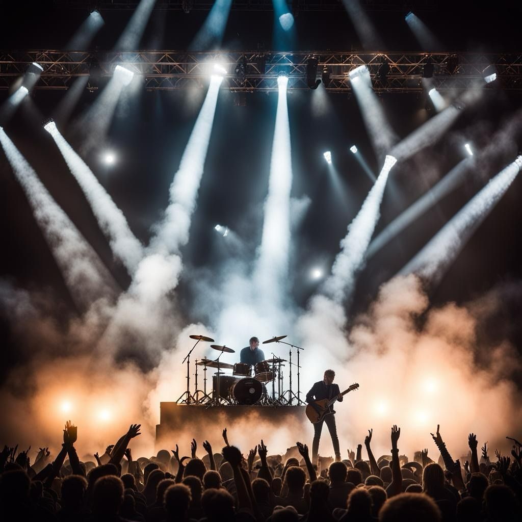 band performing live with crowd showing why live concerts are popular